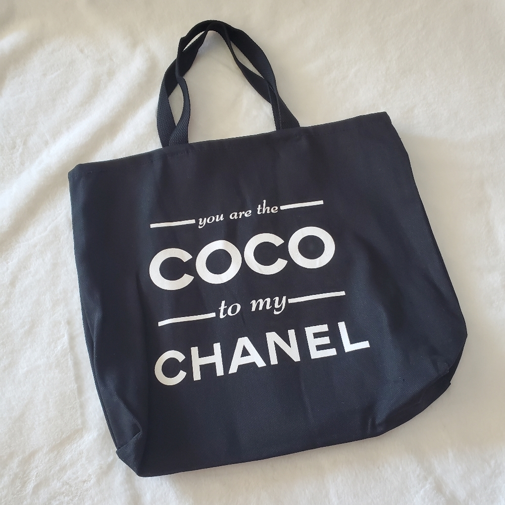 #091-NEW! YOU ARE THE CoCo TO MY... TOTE FABULOUS, CHIC, SEXY COTTON TOTE BAG - Picture 3 of 14